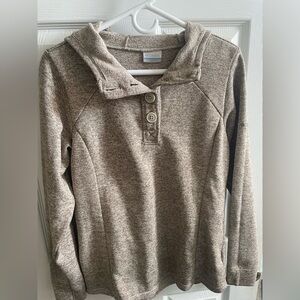 Columbia Tan Button-Up Pullover